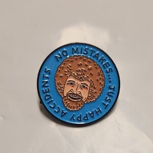 "Happy Accidents" Bob Ross Enamel Pin Brooch NWOT